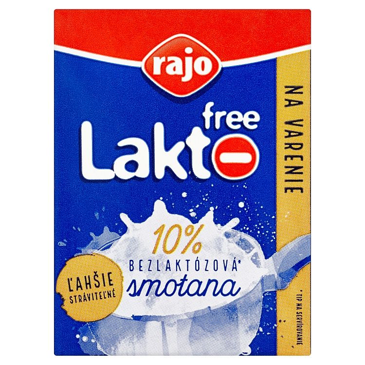 Rajo Lakto Free Smotana na varenie UHT 10 % 200 ml