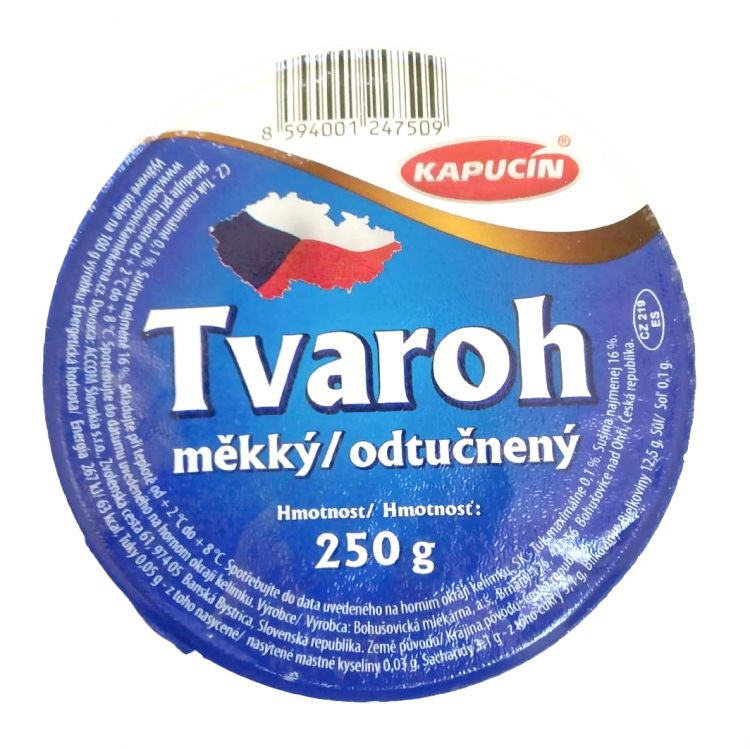 Bohušovická mliekáreň Tvaroh Kapucín mäkký 250 g